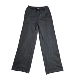 Alo Yoga Black High-waisted Drawstring Waist Straight Leg Pants Size: M